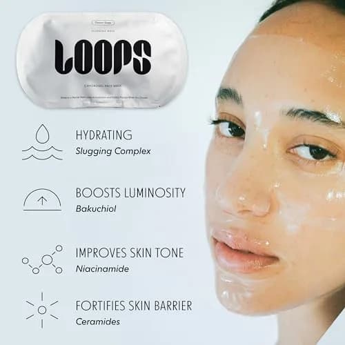 LOOPS Dream Sleep Nighttime Hydrogel Face Mask 5pc | Deep Hydration & Glow thumbnail 2