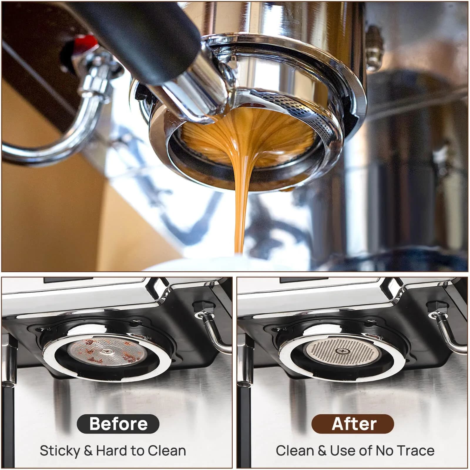 Attsky 53.5mm Espresso Puck Screen for 54mm Portafilter | 316 Stainless Steel, 1.7mm Thickness, 150um Mesh - view 5