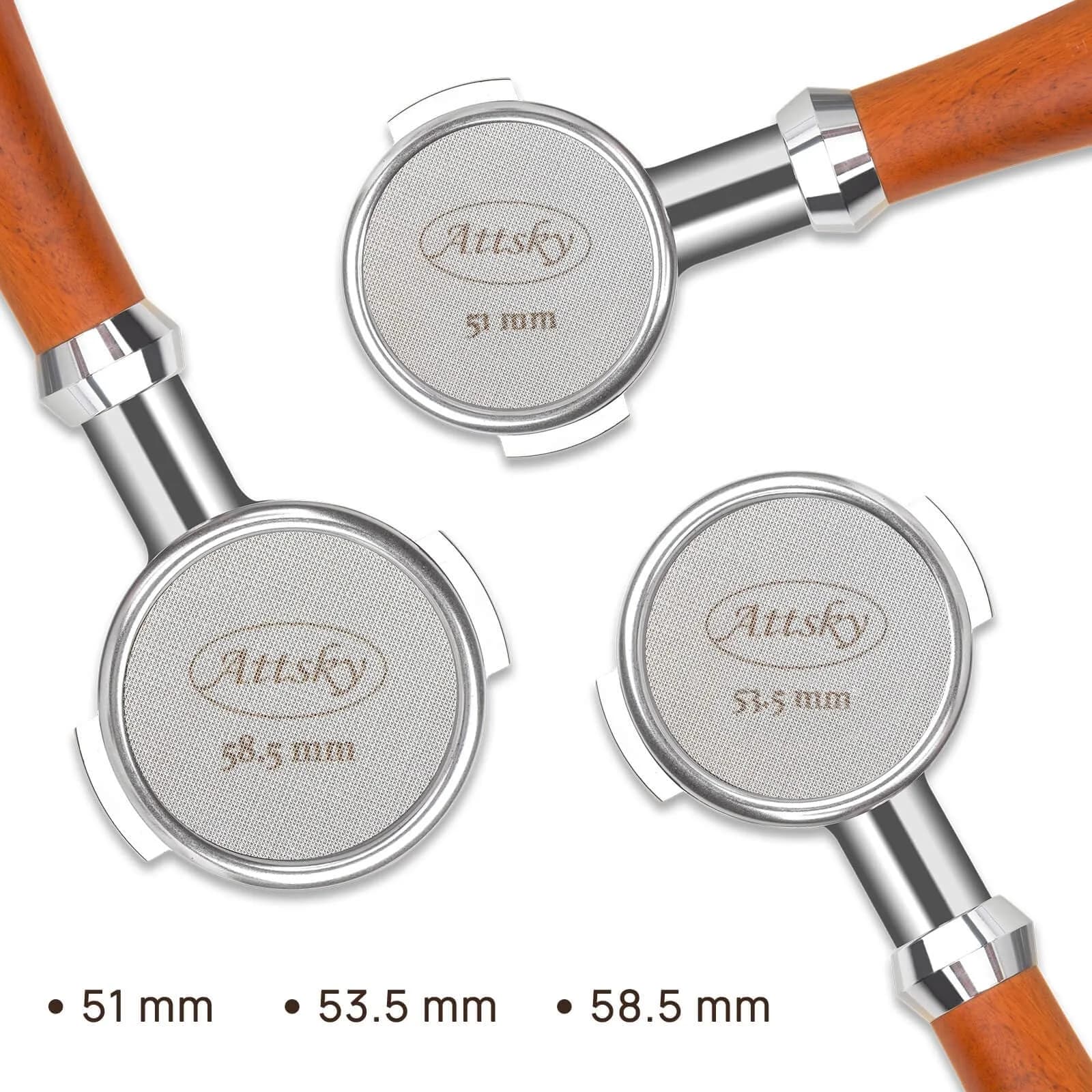 Attsky 53.5mm Espresso Puck Screen for 54mm Portafilter | 316 Stainless Steel, 1.7mm Thickness, 150um Mesh - view 7