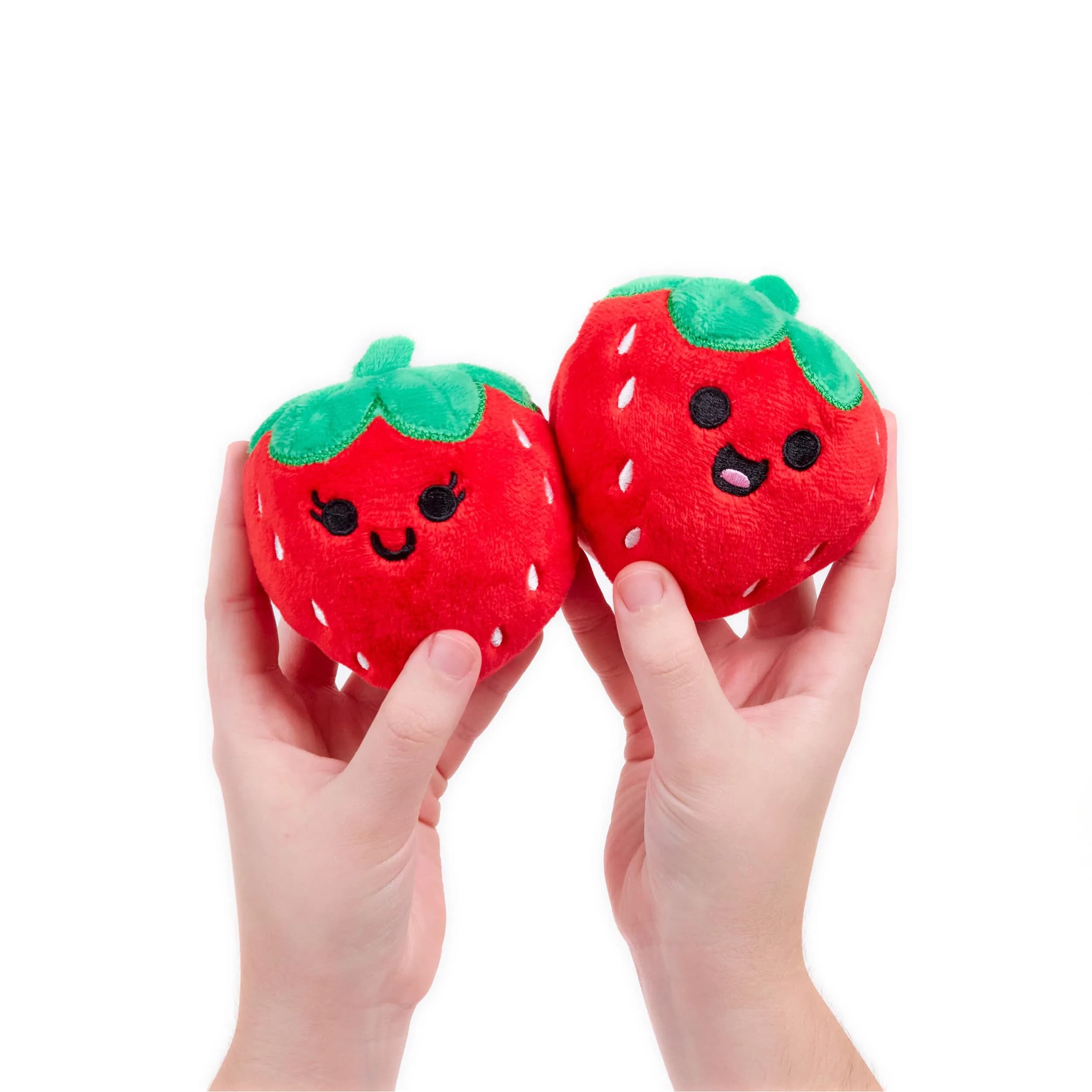 Relatable Emotional Support Strawberries Plush Set with Basket (5 Plushies, Red) - view 3