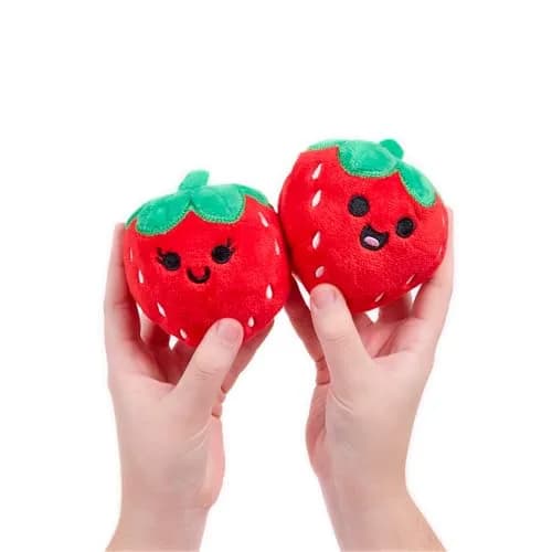 Relatable Emotional Support Strawberries Plush Toy Set with Basket | 5 Plushies + 1 Basket (Red) thumbnail 3