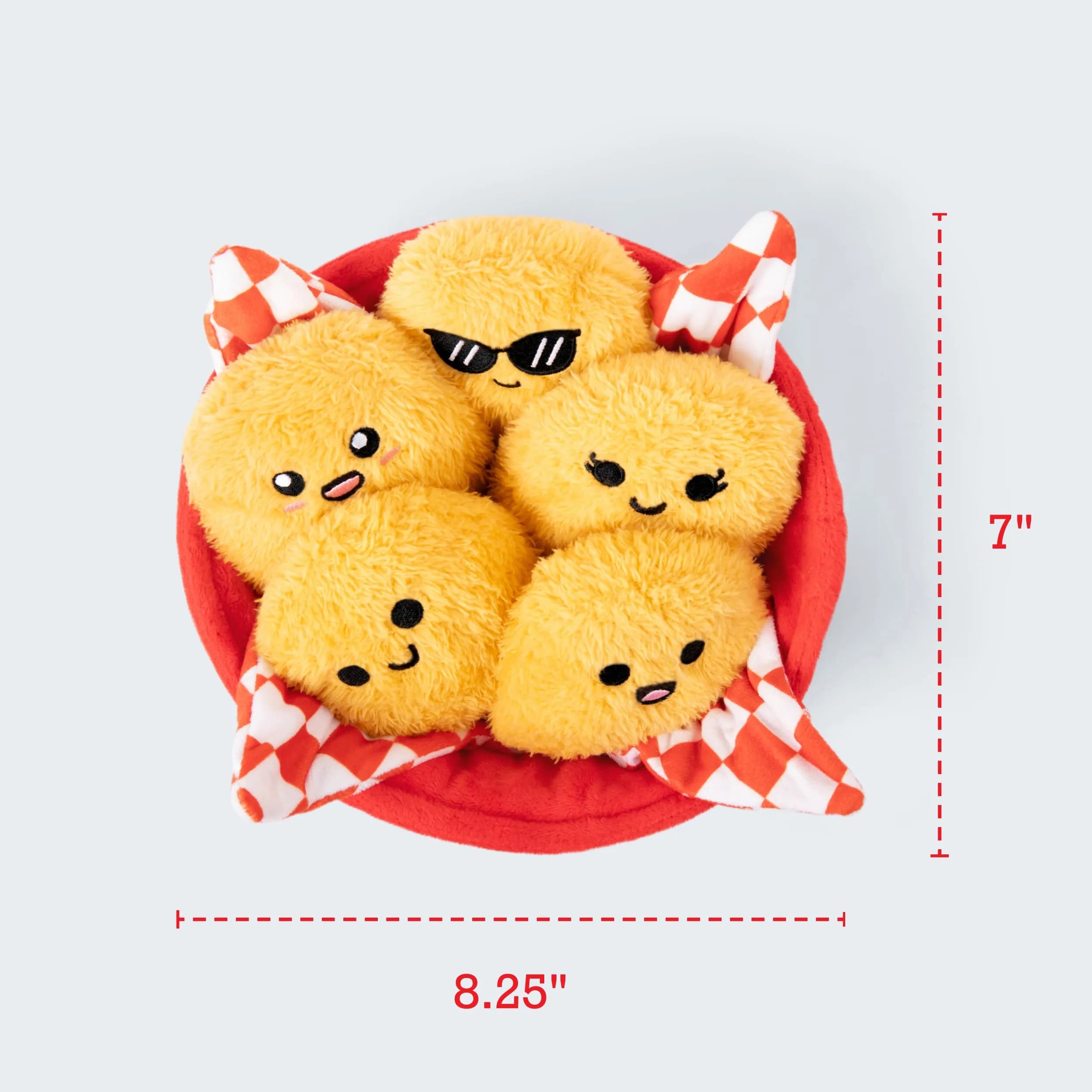 WHAT DO YOU MEME? Emotional Support Chicken Nuggets Plush Toy Set (5 Plushies + Basket) | ASTM-Tested, Non-Toxic, BPA-Free - view 4