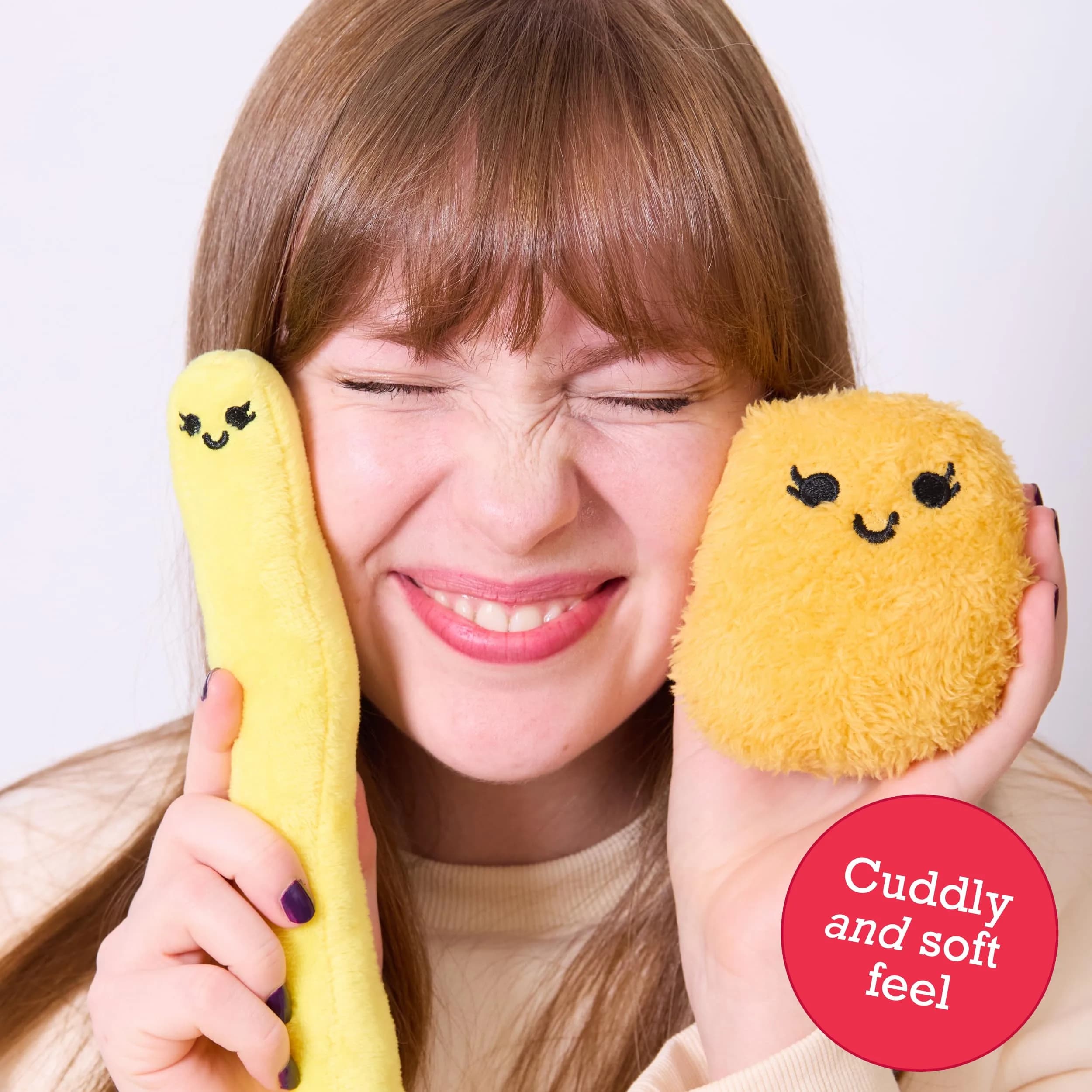 WHAT DO YOU MEME? Emotional Support Chicken Nuggets Plush Toy Set (5 Plushies + Basket) | ASTM-Tested, Non-Toxic, BPA-Free - view 3