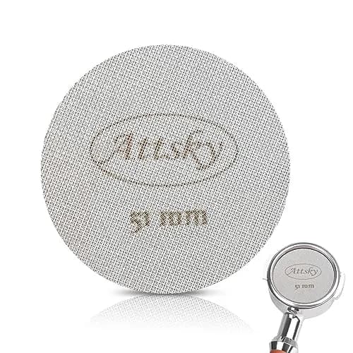 Attsky 51mm Espresso Puck Screen for Portafilter | 316 Stainless Steel, 1.7mm Thick, 150μm Mesh thumbnail 1