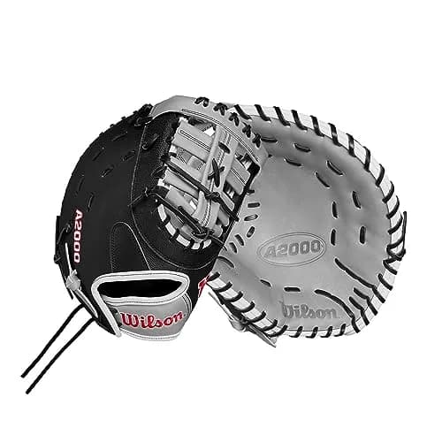 Wilson 2024 A2000 1620 12.5” Fastpitch First Base Mitt | Left Hand Throw, Black/Grey/Red thumbnail 1