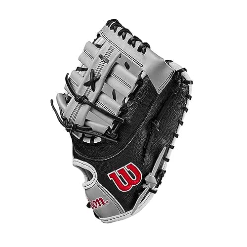 Wilson 2024 A2000 1620 12.5” Fastpitch First Base Mitt | Left Hand Throw, Black/Grey/Red thumbnail 4