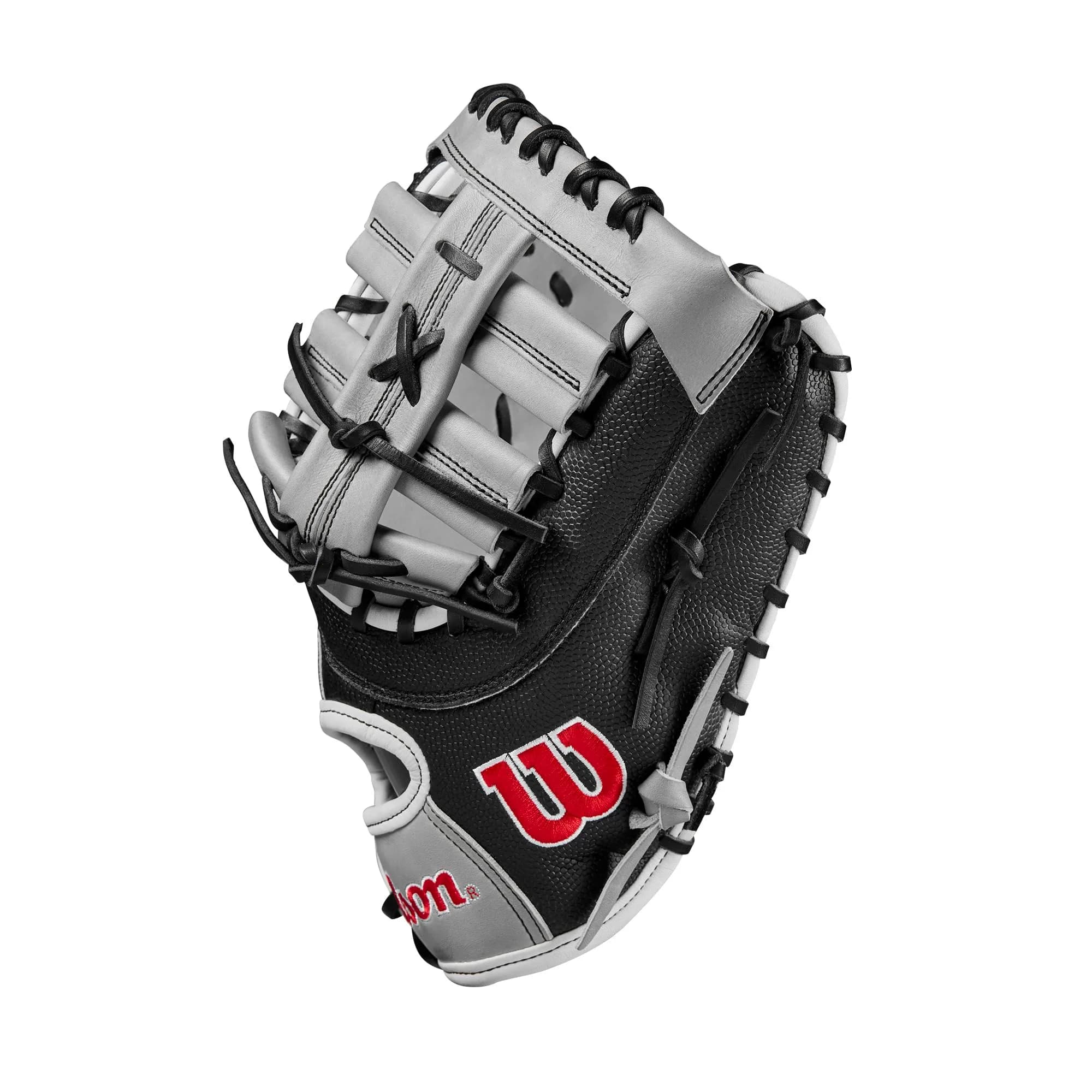 Wilson 2024 A2000 1620 12.5” Fastpitch First Base Mitt | Left Hand Throw, Black/Grey/Red - view 4