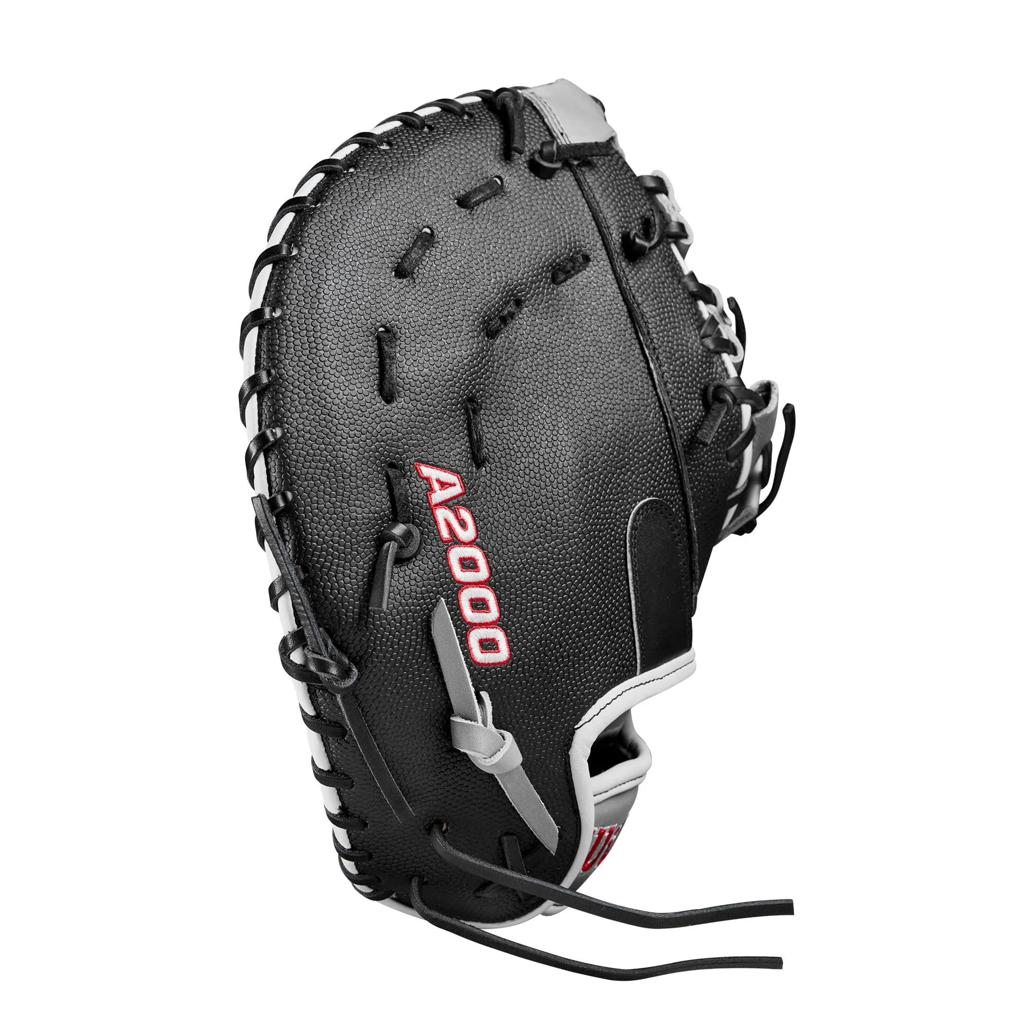 Wilson 2024 A2000 1620 12.5” Fastpitch First Base Mitt | Left Hand Throw, Black/Grey/Red - view 5