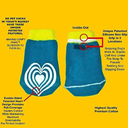 PawFlex Comfy Pawz Dog Socks | Non-Slip Cotton Traction Control for Senior & Disabled Dogs thumbnail 4