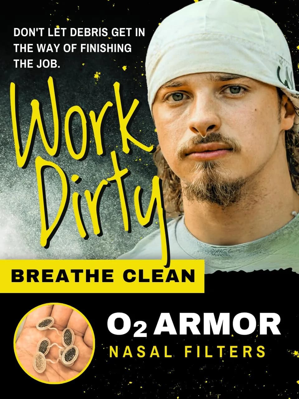 O2 Armor Nose Filters for Welding, Dust & Allergies (50 Pack, Size Small) | Discreet Industrial Nasal Filters - view 7