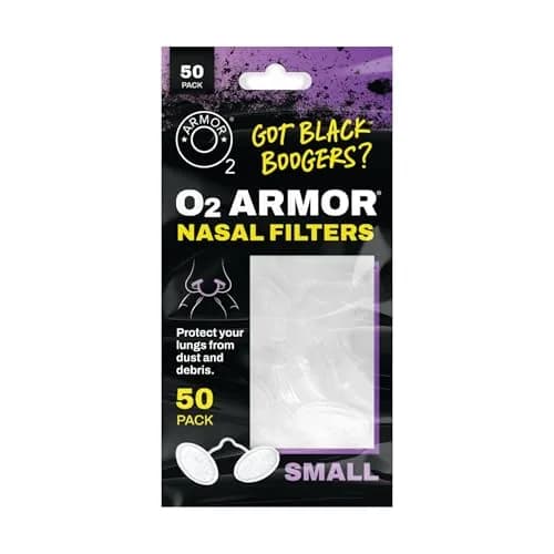 O2 Armor Nose Filters for Welding, Dust & Allergies (50 Pack, Size Small) | Discreet Industrial Nasal Filters thumbnail 1