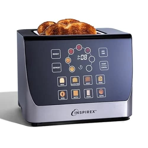 Nostalgia Inspirex Touch Screen Toaster 2 Slice | Modern Stainless Steel Kitchen Appliance thumbnail 1