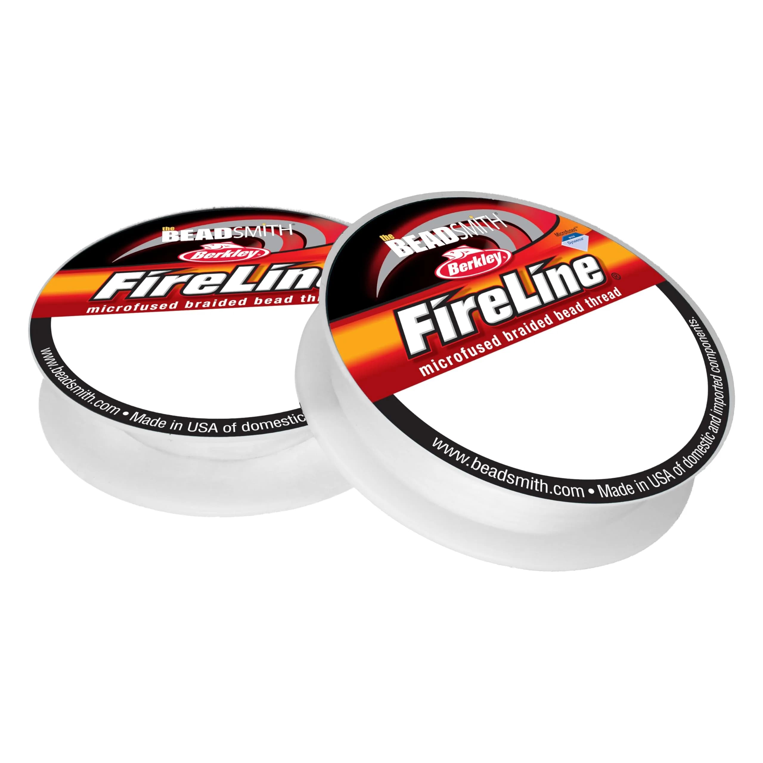 The Beadsmith Fireline Micro-Fused Braided Thread 15 yards | Strong, USA-made beading thread for jewelry making — Crystal