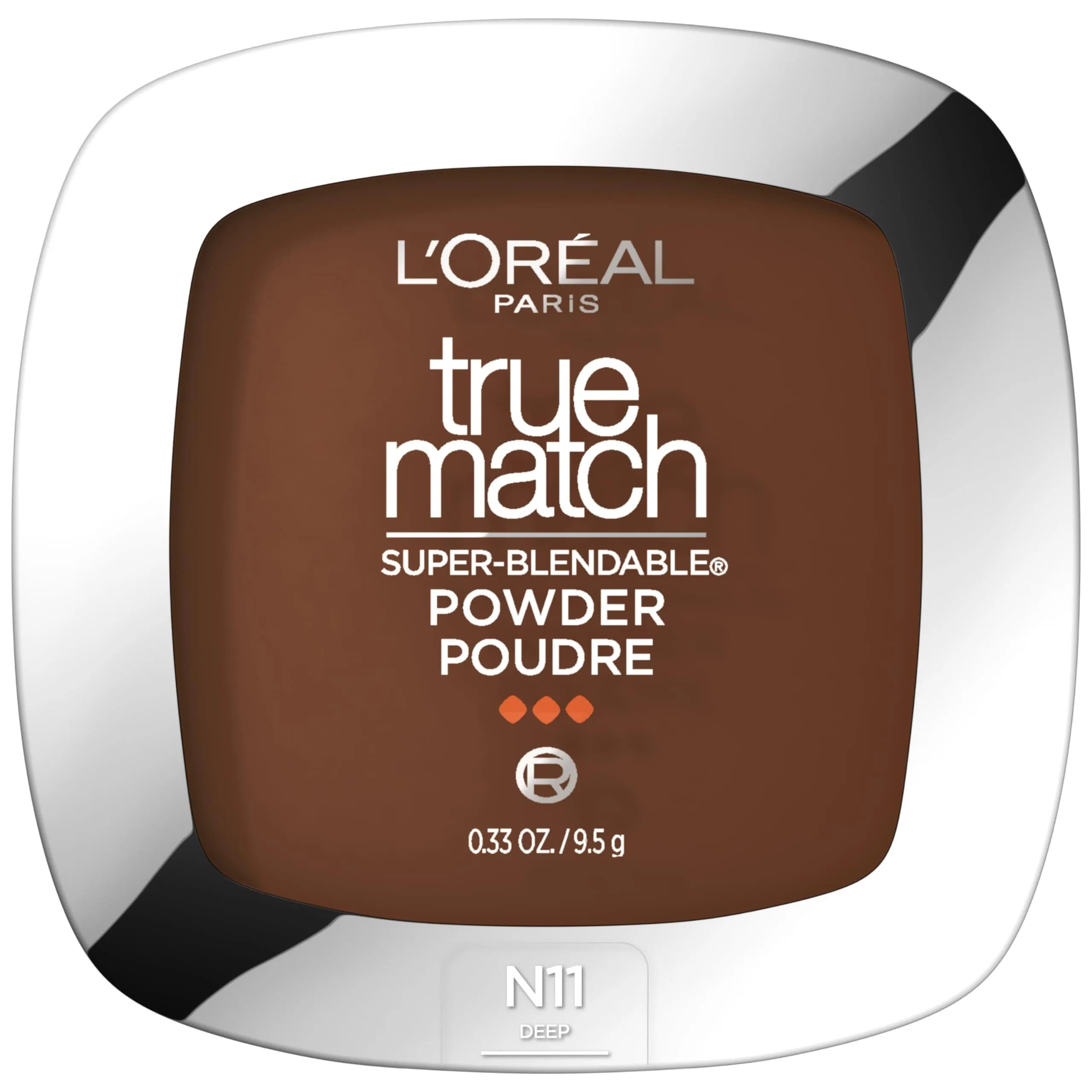L'Oreal Paris True Match Super Blendable Oil-Free Powder Foundation - N11 Deep, 0.33 oz - main product image