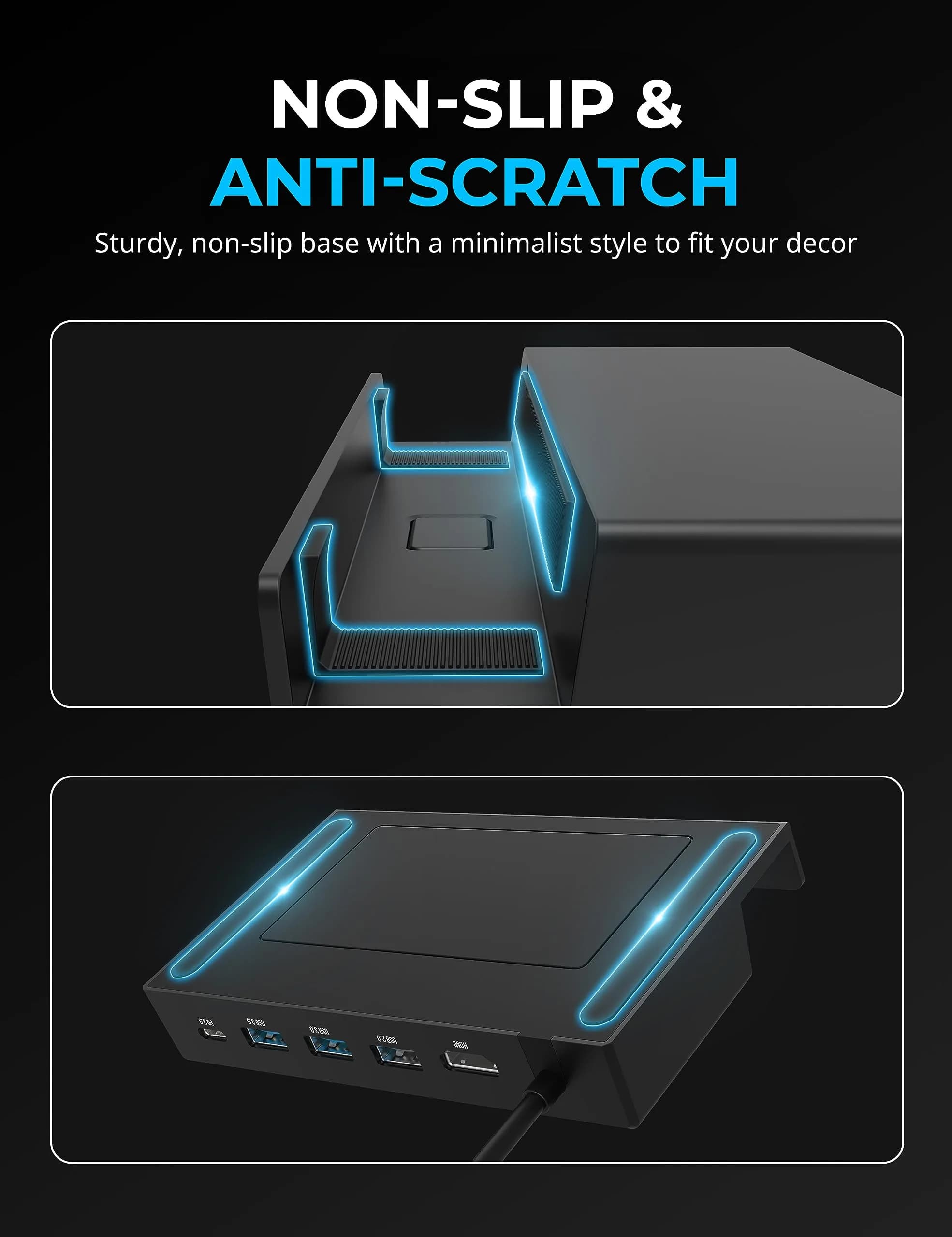 SABRENT 7-in-1 Steam Deck Dock, M.2 SSD, 4K HDMI, Ethernet (DS-SDNV) | 1000Mbps Ethernet, 4K@60Hz HDMI, 90W PD - view 6
