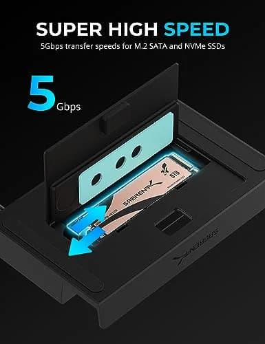 SABRENT 7-in-1 Steam Deck Dock, M.2 SSD, 4K HDMI, Ethernet (DS-SDNV) | 1000Mbps Ethernet, 4K@60Hz HDMI, 90W PD thumbnail 2
