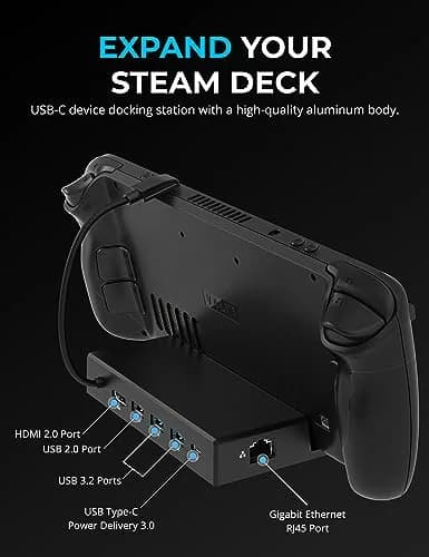 SABRENT 7-in-1 Steam Deck Dock, M.2 SSD, 4K HDMI, Ethernet (DS-SDNV) | 1000Mbps Ethernet, 4K@60Hz HDMI, 90W PD thumbnail 3