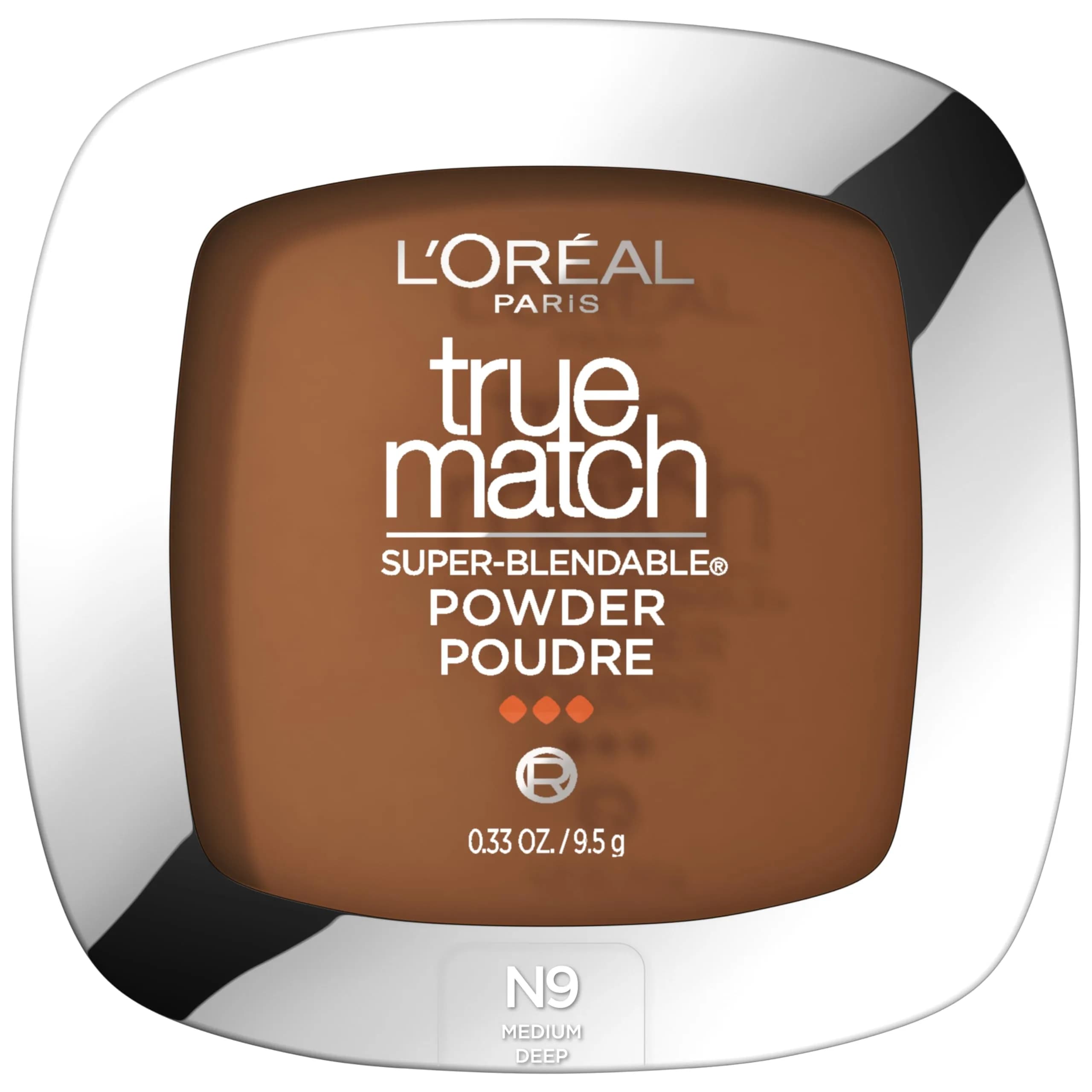 L'Oreal Paris True Match Super Blendable Oil-Free Powder Foundation N9 Medium Deep - main product image