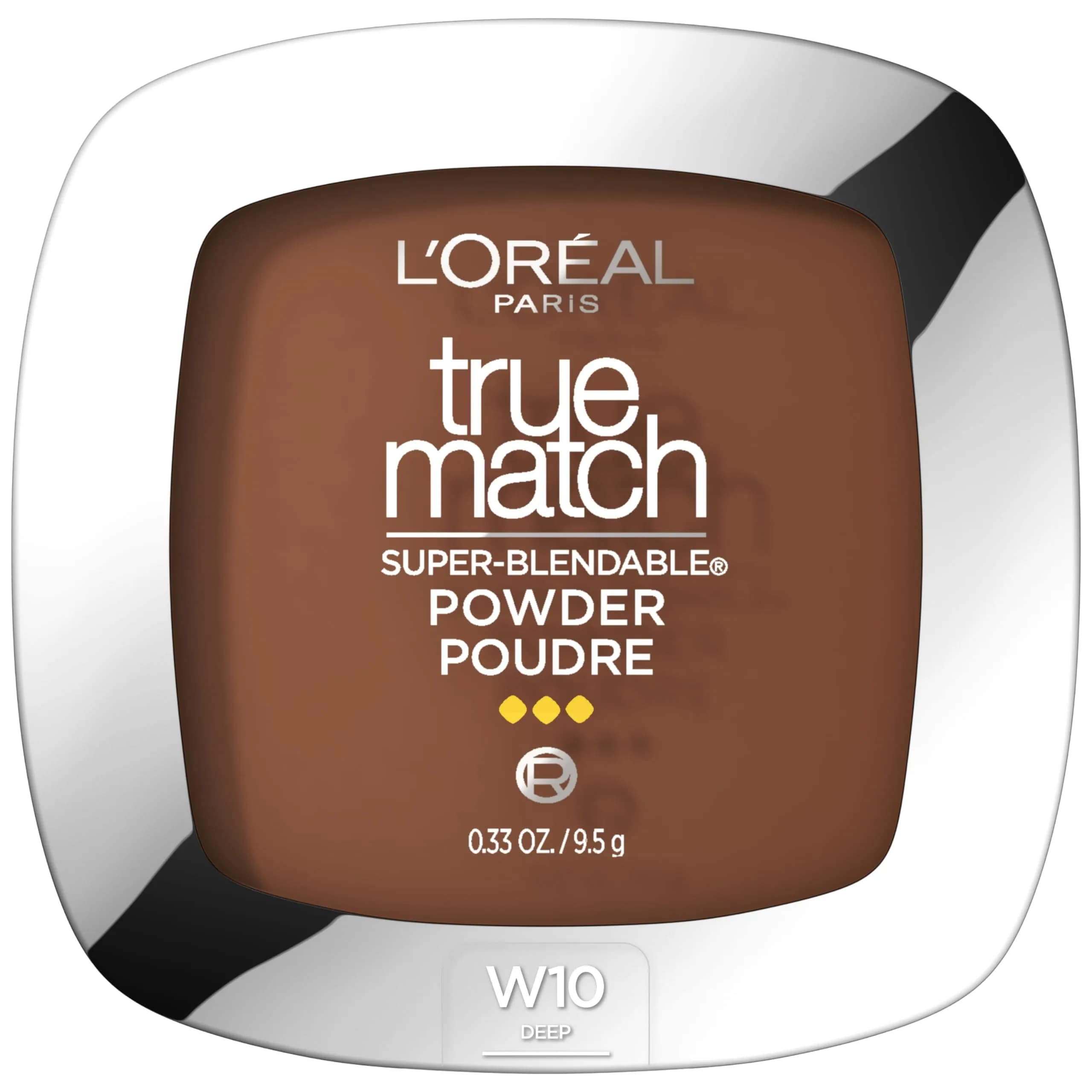 L'Oreal Paris True Match Super Blendable Oil-Free Powder Foundation - W10 Deep, 0.33 oz - main product image