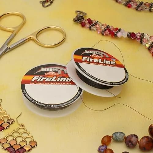 The Beadsmith Fireline Micro-Fused Braided Thread 15 yards Smoke Grey | High Tensile Strength Jewelry Thread thumbnail 2