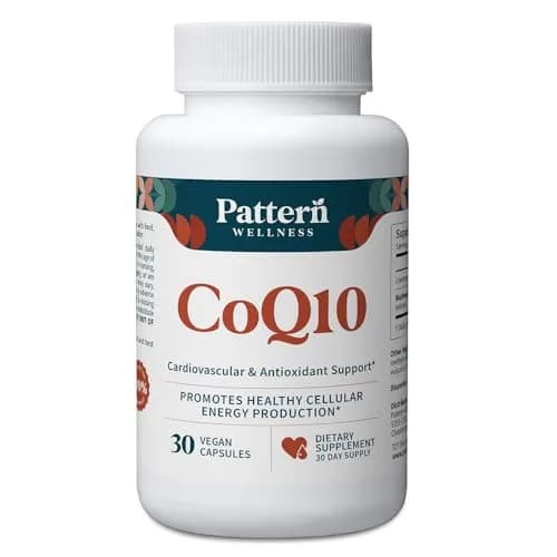 Pattern Wellness CoQ10 Supplement – 30 Vegan Capsules | Supports Cellular Energy & Circulatory Wellness thumbnail 1