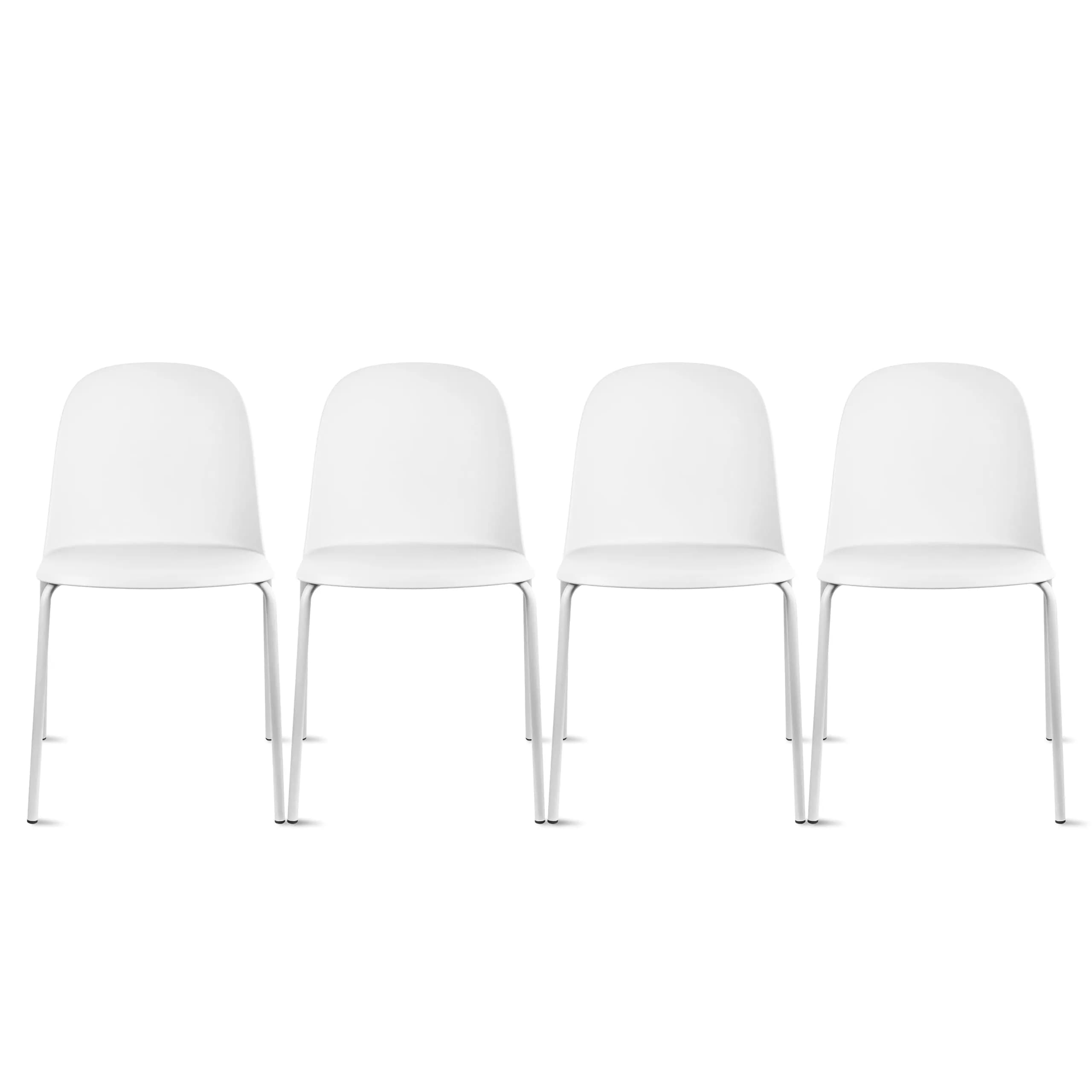 2xhome Modern Stackable Armless Dining Chair | Plastic Shell Seat with Metal Legs | Indoor or Outdoor Use