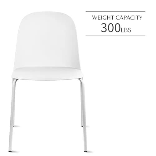2xhome Modern Stackable Armless Dining Chair | Plastic Shell Seat with Metal Legs | Indoor or Outdoor Use thumbnail 5