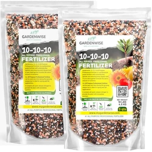 GARDENWISE 10-10-10 All-Purpose Fertilizer 10 Quarts | Supports Rapid & Long-Lasting Garden Growth thumbnail 1