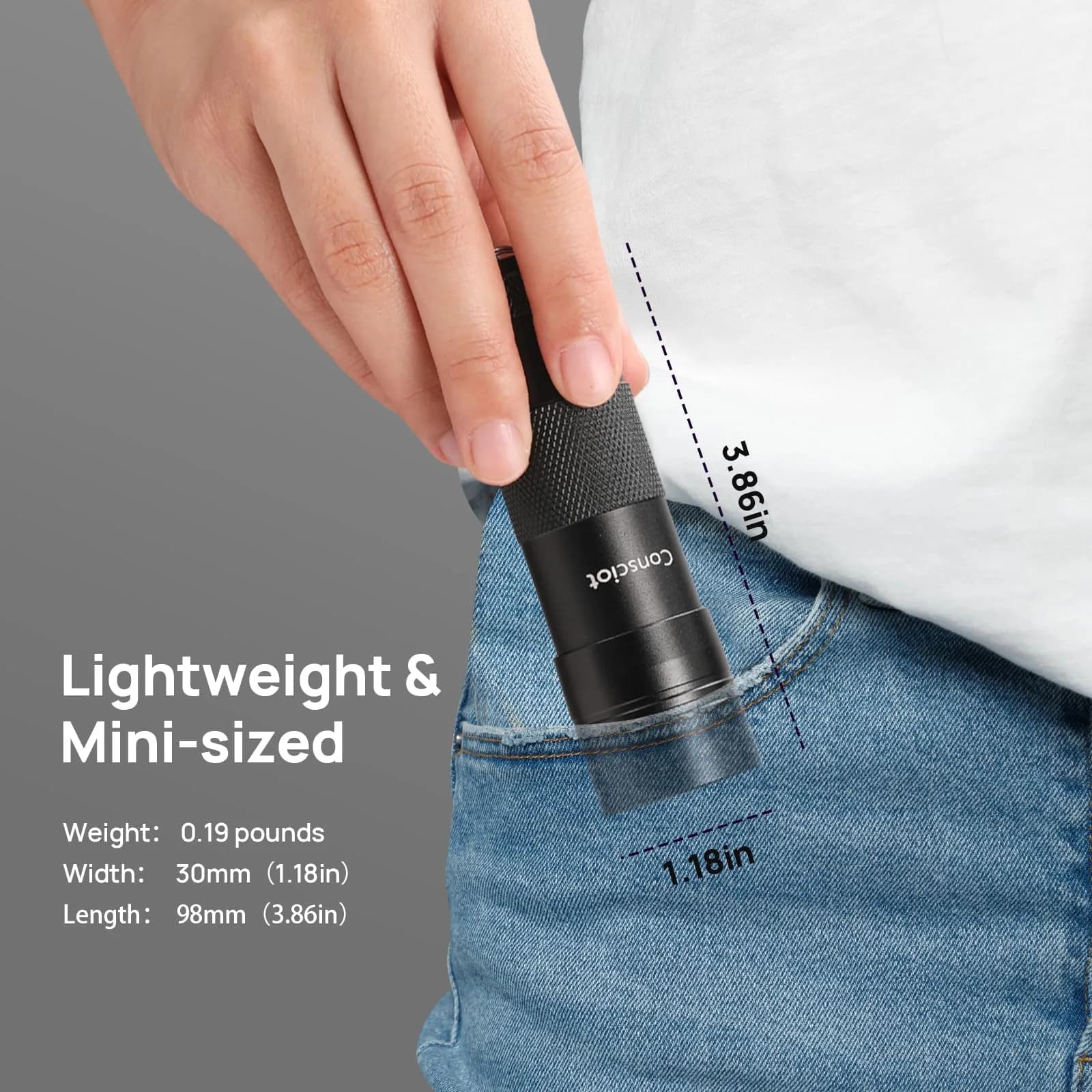 Consciot 2 Pack UV Blacklight Flashlight 12 LED 395nm | Pet Urine Detector for Dry Stains - view 5