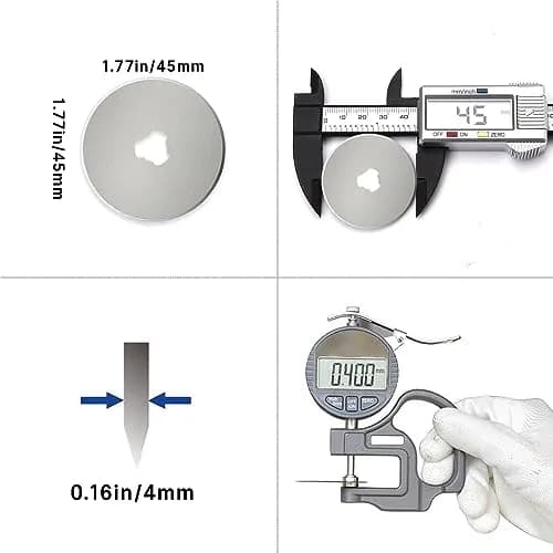 Tiankohelan Rotary Cutter Blades 45mm 5 Pack | Sharp & Durable for Quilting & Crafts thumbnail 2