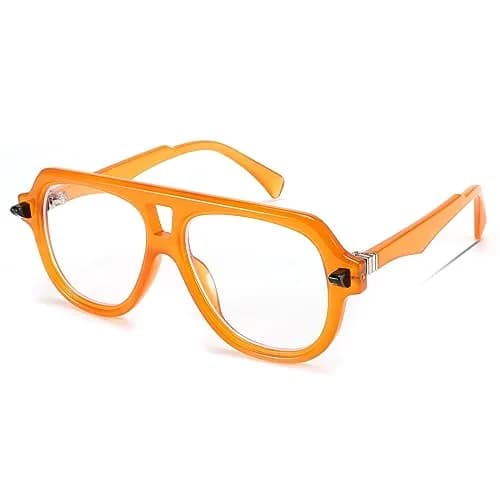 FEISEDY Aviator Frame Glasses for Women Men Blue Light Blocking Glasses Anti Glare Computer Eyeglasses thumbnail 1