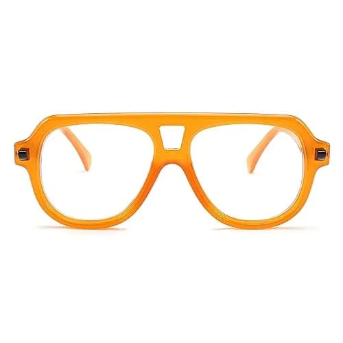 FEISEDY Aviator Frame Glasses for Women Men Blue Light Blocking Glasses Anti Glare Computer Eyeglasses thumbnail 2