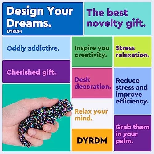 DYRDM Ferrite Putty 1000+ Colorful Stones, Desk Accessory for Adults | Non-Toxic, BPA-Free, ASTM-Tested thumbnail 7