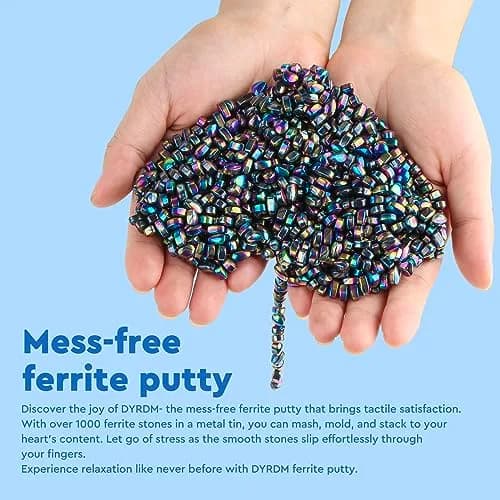 DYRDM Ferrite Putty 1000+ Colorful Stones, Desk Accessory for Adults | Non-Toxic, BPA-Free, ASTM-Tested thumbnail 8