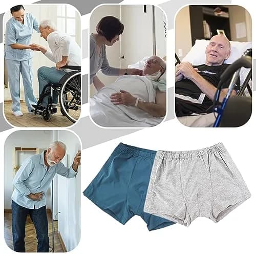 HKSICHENGKEJI Tear Away Shorts for Men | Post Surgery Athletic Cotton Boxer Briefs (27.5-39.3in Waist) thumbnail 5