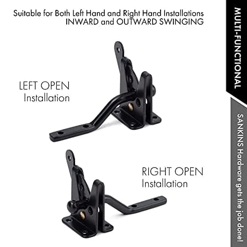 SANKINS Self Locking Gate Latch for Wooden Fence, Gravity Lever Lock, 2pcs | Heavy Duty Lock for Outdoor Gates thumbnail 2