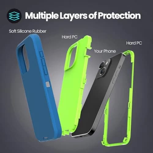 Sansunto Compatible iPhone 15 Plus & 14 Plus Case 6.7 inch | Heavy Duty Shockproof Full Body Protection thumbnail 4
