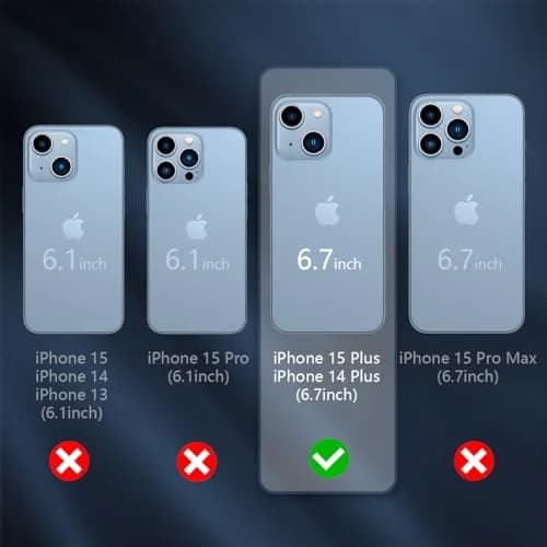 Sansunto Compatible iPhone 15 Plus & 14 Plus Case 6.7 inch | Heavy Duty Shockproof Full Body Protection thumbnail 7