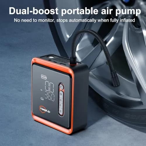 KEEPUP Portable Air Compressor 150 PSI | Cordless Tire Pump with 10000mAh Battery & Emergency Light thumbnail 3