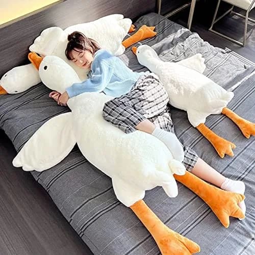 Doireum Swan Stuffed Animal 5.5 lbs Weighted Plush Swan Toy Big Goose Gift for Kids thumbnail 5