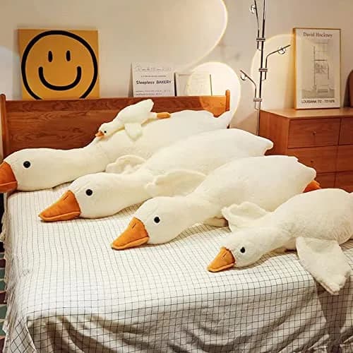 Doireum Swan Stuffed Animal 5.5 lbs Weighted Plush Swan Toy Big Goose Gift for Kids thumbnail 6