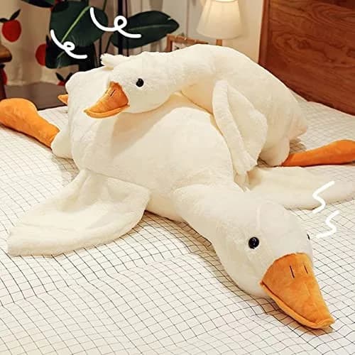Doireum Swan Stuffed Animal 5.5 lbs Weighted Plush Swan Toy Big Goose Gift for Kids thumbnail 3