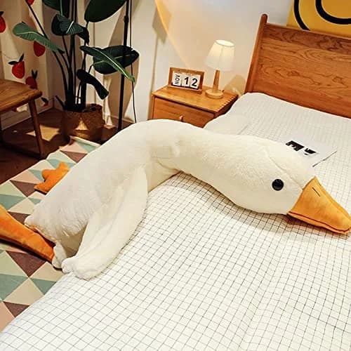 Doireum Swan Stuffed Animal 5.5 lbs Weighted Plush Swan Toy Big Goose Gift for Kids thumbnail 4