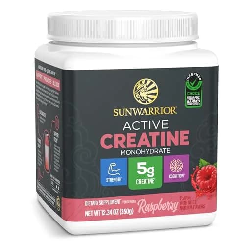 Sunwarrior Creatine Monohydrate Powder 50 Servings | Vegan & Keto Friendly | Support Muscle & Brain Function thumbnail 1