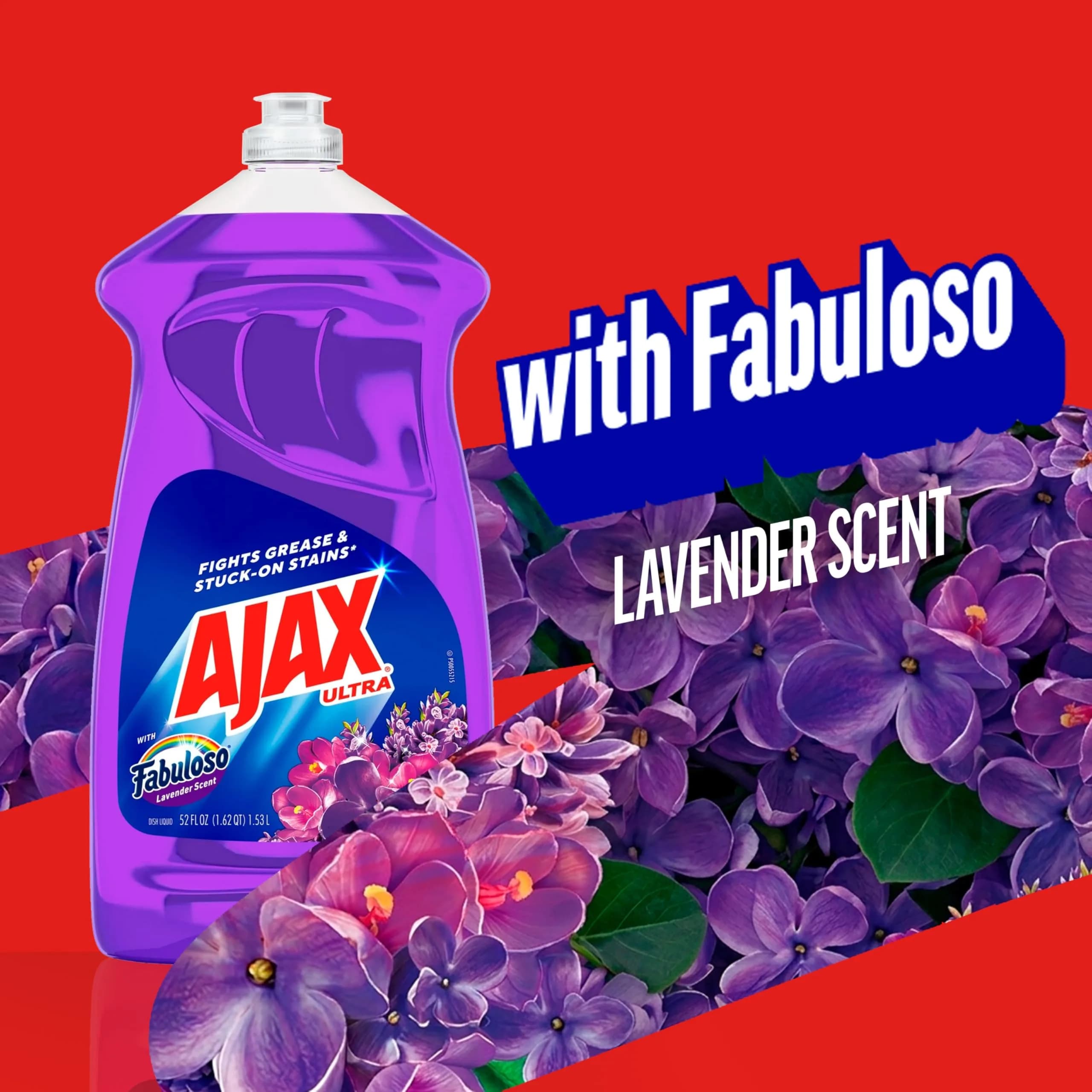 Ajax Ultra Liquid Dish Soap With Fabuloso Lavender Scent, 52 Oz | Grease Fighting Formula - view 2