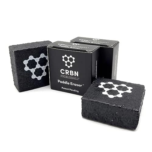 CRBN Pickleball Paddle Eraser (Black, 2-Pack) | Cleans Carbon Fiber Paddles — Black