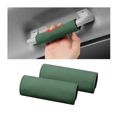 BESULEN Green 2PCS Car Inside Door Handle Protector | Durable Leather Anti-Scratch Cover for Auto Inner Front Rear Door Pull Handle thumbnail 1