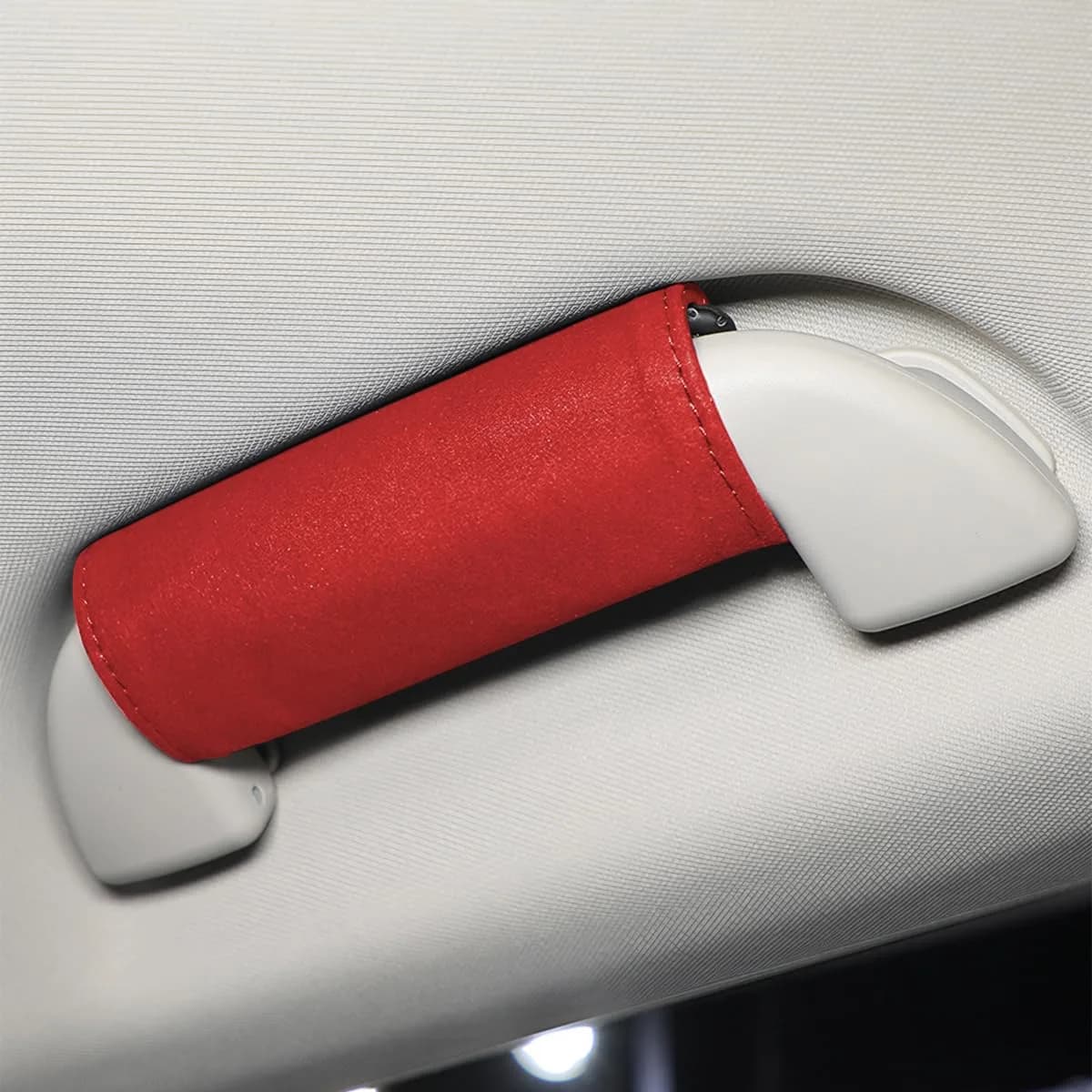 BESULEN Red 2PCS Car Inside Door Handle Protector | Durable Leather Anti-Scratch Cover for Auto Inner Front Rear Door Pull Handle - view 5