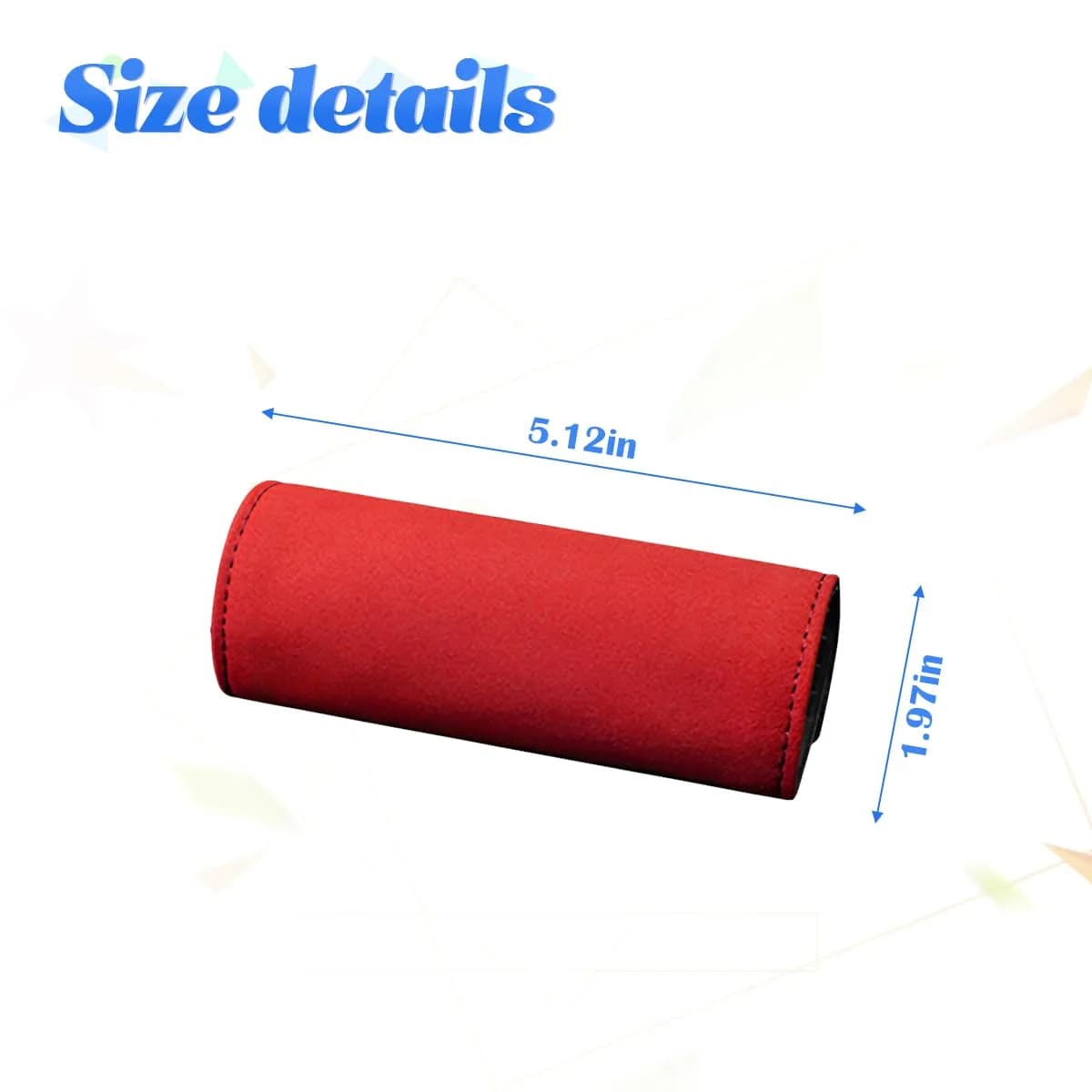 BESULEN Red 2PCS Car Inside Door Handle Protector | Durable Leather Anti-Scratch Cover for Auto Inner Front Rear Door Pull Handle - view 2