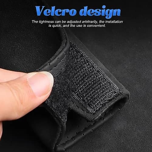 BESULEN Black 2PCS Car Inside Door Handle Protector | Durable Leather Anti-Scratch Cover for Auto Inner Front Rear Door Pull Handle thumbnail 4